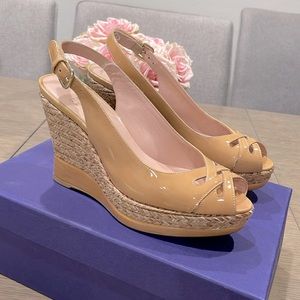 Stuart Weitzman patent leather Espadrilles